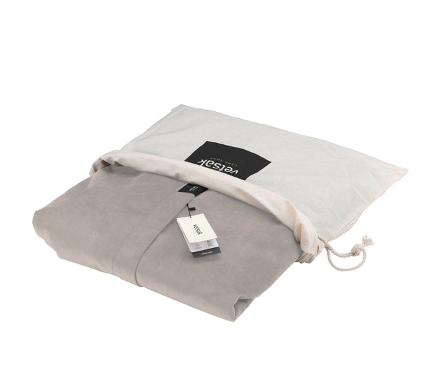 footsak cover - velvet - light grey