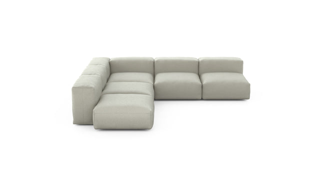 Preset five module corner sofa - linen - stone - 283cm x 283cm