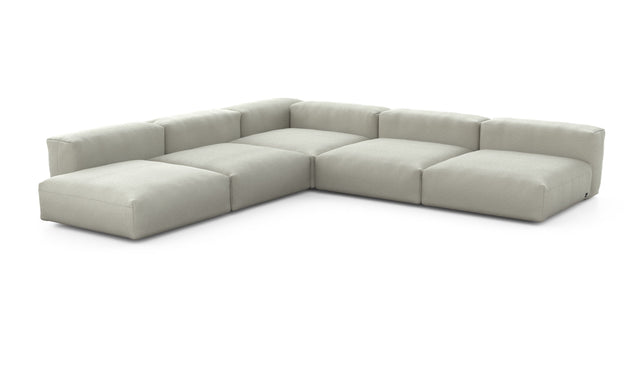 Preset five module corner sofa - linen - stone - 346cm x 346cm