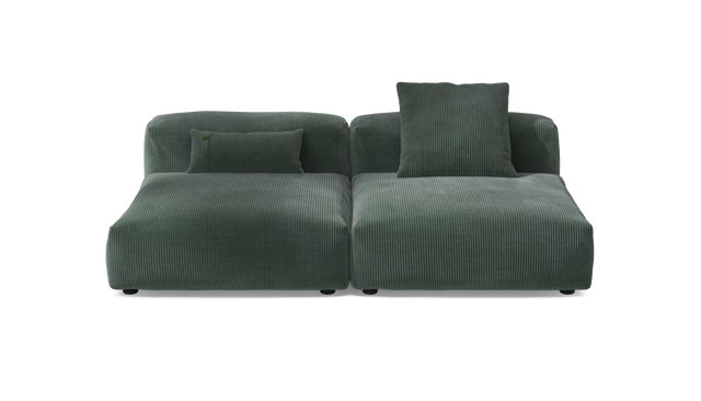 vetsak | Sofa Set 01 Large - Cord Velour - Hunter | Modular Sofa | 3.5 Seater