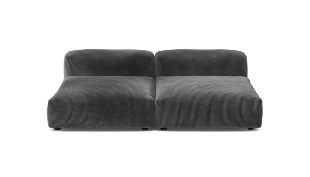 vetsak | Sofa Set 01 Large - Cord Velour - Dark Grey | Modular Sofa | 3.5 Seater