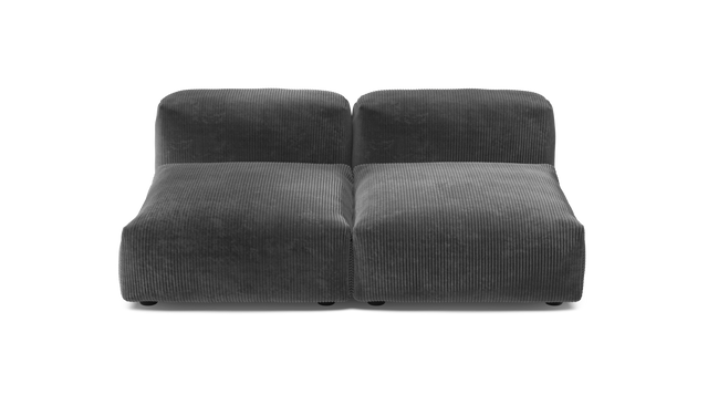 vetsak | Sofa Set 01 Medium - Cord Velour - Dark Grey | Modular Sofa | 2.5 Seater