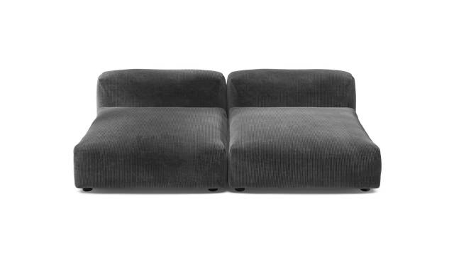 vetsak | Sofa Set 01 XLarge - Cord Velour - Dark Grey | Modular Sofa | 3.5 Seater
