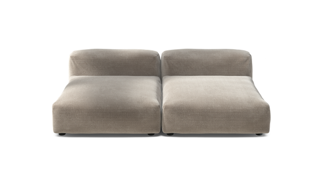 vetsak | Sofa Set 01 XLarge - Cord Velour - Platinum | Modular Sofa | 3.5 Seater