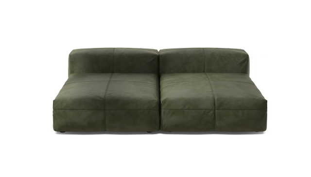 vetsak | Sofa Set 01 XLarge - Leather - Olive | Modular Sofa | 3.5 Seater