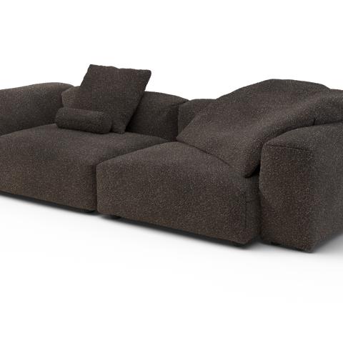 vetsak | Sofa Set 02 Large - Nub - Walnut | Modular Sofa | 3.5 Seater ...