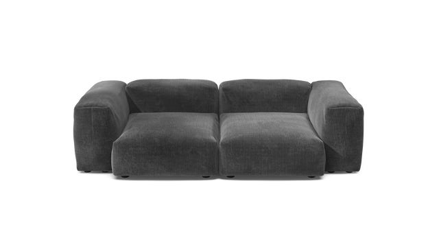 vetsak | Sofa Set 02 Medium - Cord Velour - Dark Grey | Modular Sofa | 2.5 Seater | Big Sofa