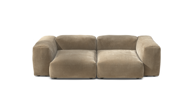 vetsak | Sofa Set 02 Medium - Cord Velour - Sand | Modular Sofa | 2.5 Seater | Big Sofa