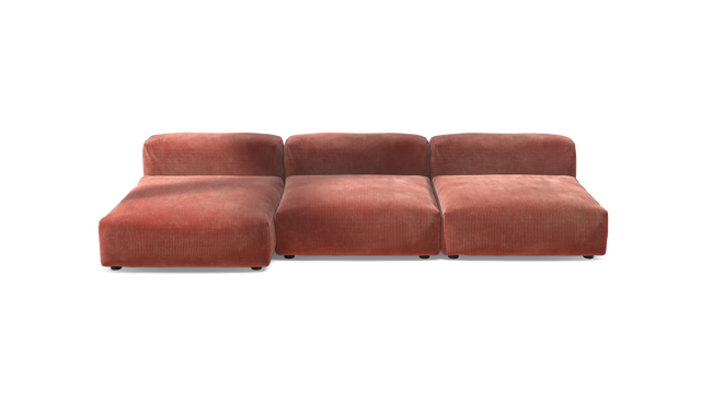 vetsak | Sofa Set 04 - Cord Velour - Brick | Modular Sofa | 5 Seater | Big Sofa