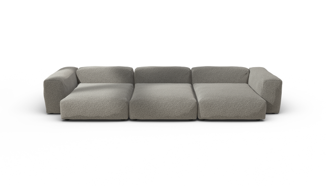 vetsak | Sofa Set 05 - Pebble - Platinum | Modular Sofa | 5 Seater | Big Sofa | Corner Sofa