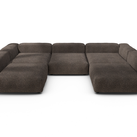 vetsak | Sofa Set 06 - Nub - Walnut | Modular Sofa | 6.5 Seater | Big ...