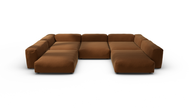 vetsak | Sofa Set 06 - Pebble - Sundried | Modular Sofa | 6.5 Seater | Big Sofa | U-Shape | Corner Sofa