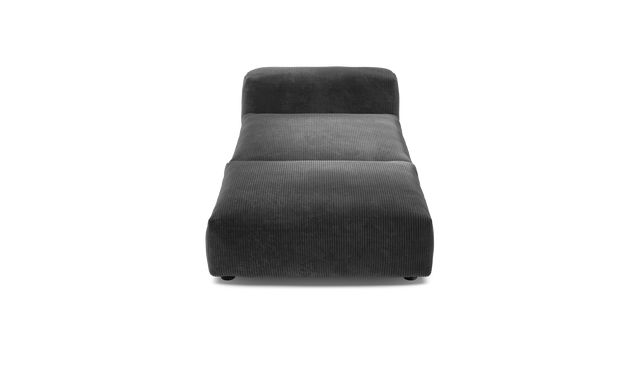 vetsak | Sofa Set 07 - Sun Lounger - Cord Velour - Dark Grey | Modular Sofa | 2 Seater | Daybed | Chaiselounge