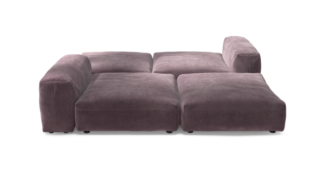 vetsak | Sofa Set 08 - Daybed - Cord Velour - Blossom | Modular Sofa | 6 Seater | Outdoor Island | Double lounger