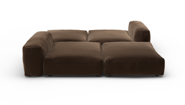 vetsak | Sofa Set 08 - Daybed - Pebble - Umber | Modular Sofa | 6 Seater | Outdoor Island | Double lounger