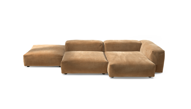 vetsak | Sofa Set 09 - The Island - Cord Velour - Camel | Modular Sofa | 7 Seater | Sofa Island
