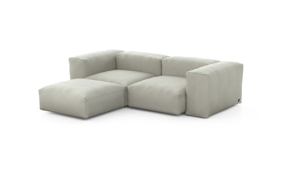 Preset three module chaise sofa - linen - stone - 230cm x 199cm