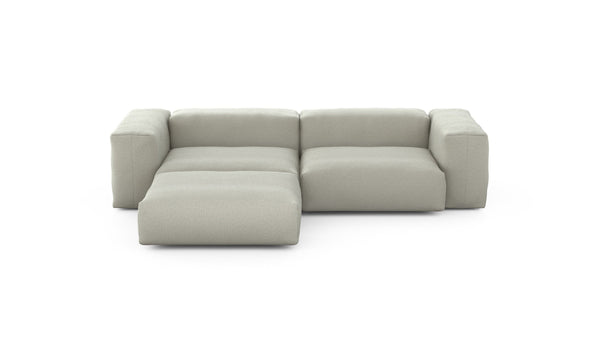 Preset three module chaise sofa - linen - stone - 272cm x 199cm