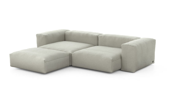 Preset three module chaise sofa - linen - stone - 272cm x 220cm