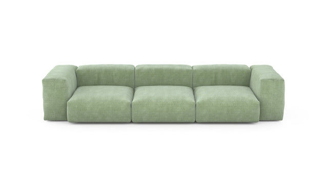 Preset three module sofa - cord velours - duck egg - 314cm x 115cm