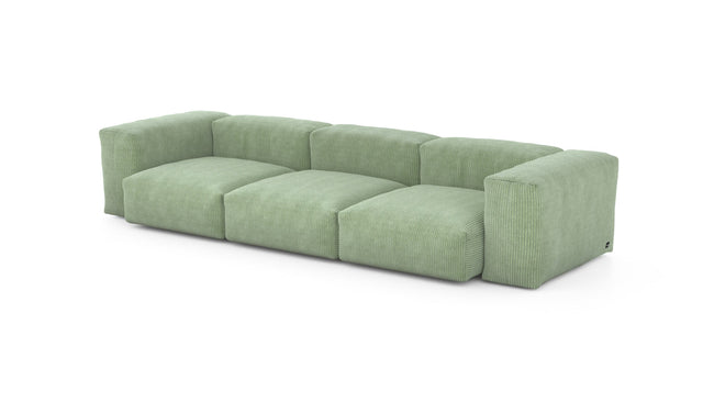 Preset three module sofa - cord velours - duck egg - 314cm x 115cm