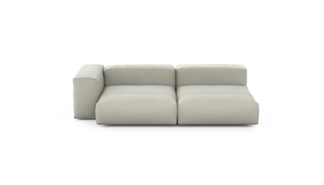 Preset two module chaise sofa - linen - stone - 241cm x 136cm