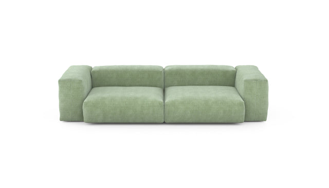 Preset two module sofa - cord velours - duck egg - 272cm x 115cm