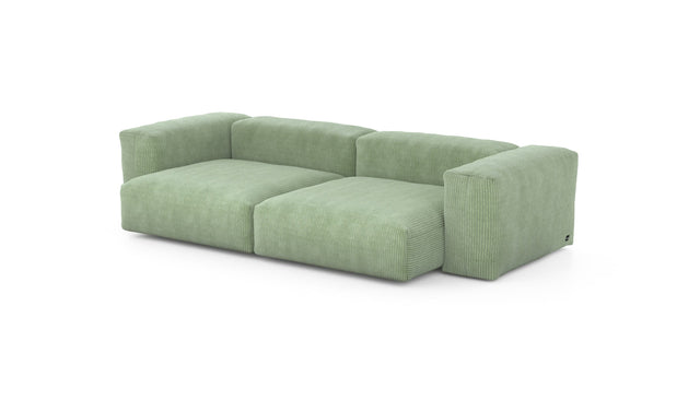 Preset two module sofa - cord velours - duck egg - 272cm x 136cm