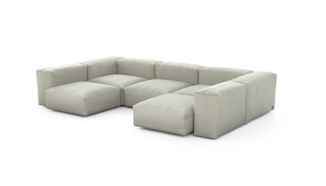 Preset u-shape sofa - linen - stone - 314cm x 199cm