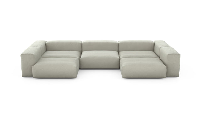 Preset u-shape sofa - linen - stone - 377cm x 199cm