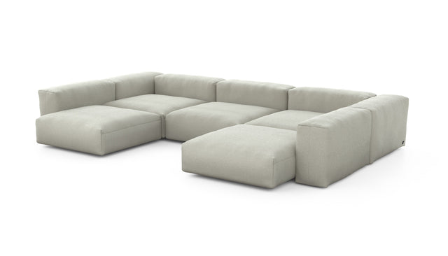 Preset u-shape sofa - linen - stone - 377cm x 241cm