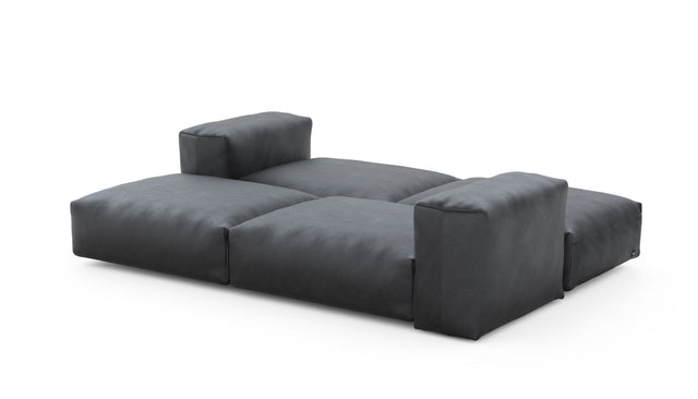 double lounger - velvet - dark grey - 241cm x 168cm