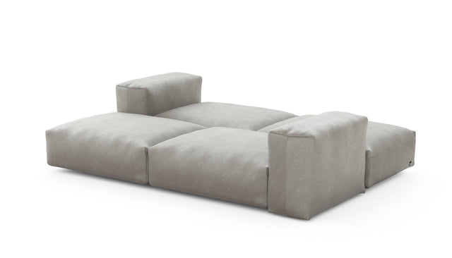 double lounger - velvet - light grey - 241cm x 168cm