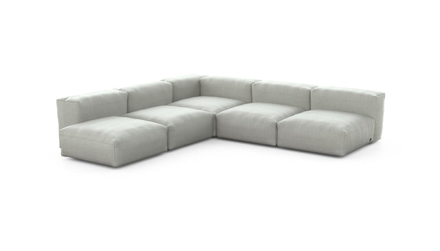 Preset five module corner sofa - pique - light grey - 283cm x 283cm