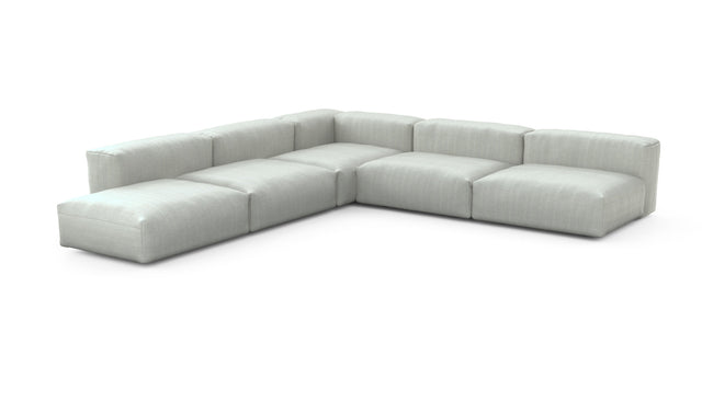 Preset five module corner sofa - herringbone - light grey - 325cm x 325cm