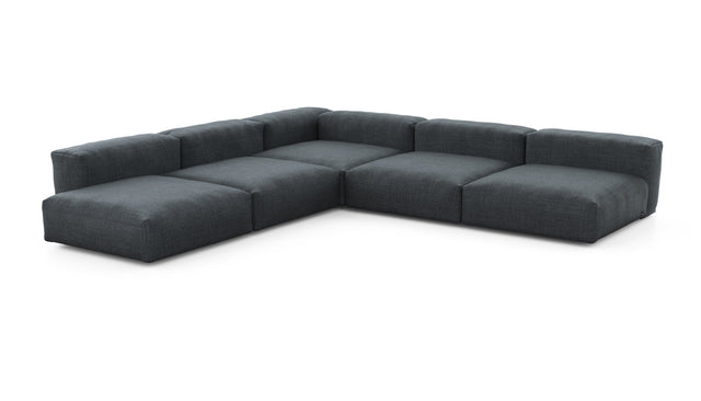 Preset five module corner sofa - pique - dark grey - 346cm x 346cm