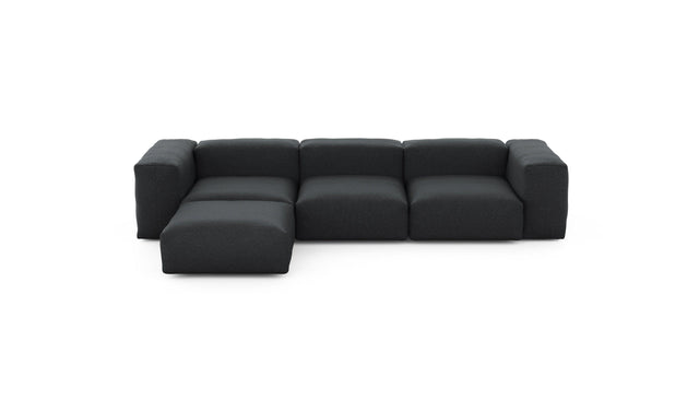 Preset four module chaise sofa - linen - anthracite - 314cm x 199cm