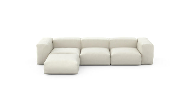 Preset four module chaise sofa - linen - platinum - 314cm x 199cm