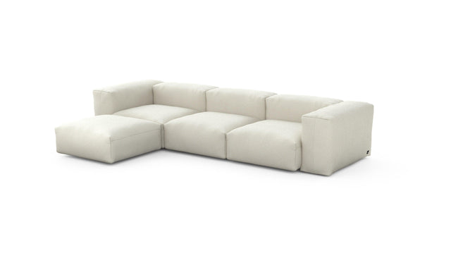 Preset four module chaise sofa - linen - platinum - 314cm x 199cm