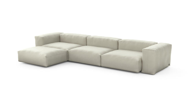 Preset four module chaise sofa - pique - beige - 377cm x 199cm