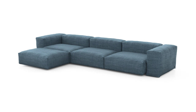 Preset four module chaise sofa - pique - dark blue - 377cm x 199cm