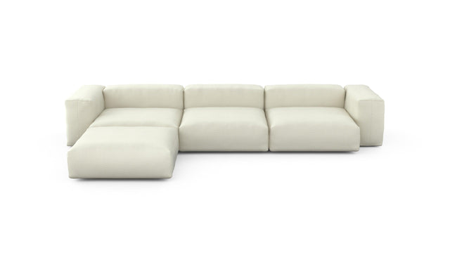 Preset four module chaise sofa - pique - creme - 377cm x 241cm