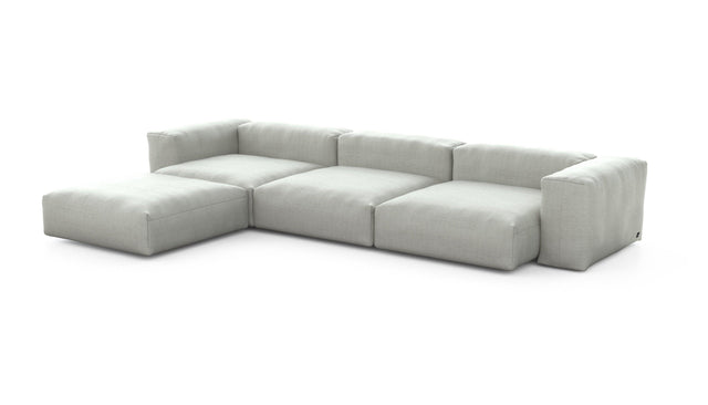 Preset four module chaise sofa - pique - light grey - 377cm x 241cm