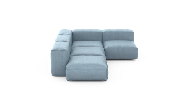 Preset four module corner sofa - herringbone - light blue - 199cm x 283cm