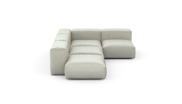 Preset four module corner sofa - herringbone - stone - 199cm x 283cm