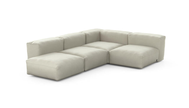 Preset four module corner sofa - pique - beige - 199cm x 283cm