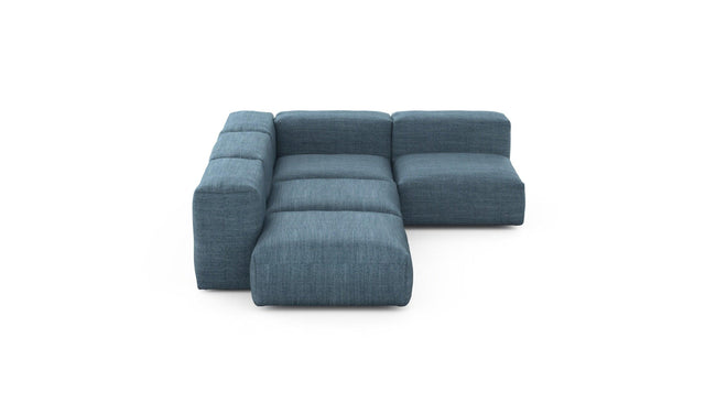 Preset four module corner sofa - pique - dark blue - 199cm x 283cm