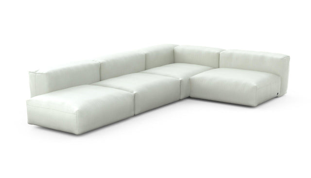 Preset four module corner sofa - herringbone - creme - 220cm x 346cm