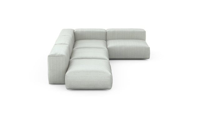 Preset four module corner sofa - herringbone - light grey - 220cm x 346cm