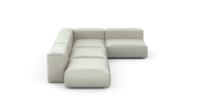 Preset four module corner sofa - herringbone - stone - 220cm x 346cm